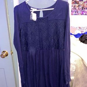 navy blue long sleeve maurices dress
